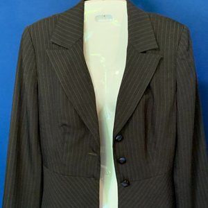 LIZ CLAIBORNE DARK BLUE PINSTRIPE SUIT JACKET Sz 8